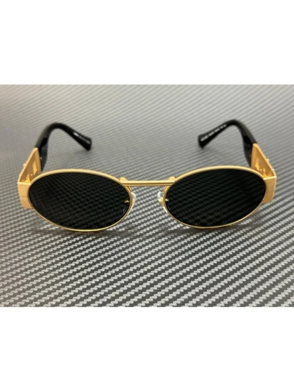 New Versace Men Matte Gold Sunglasses 56-18-140